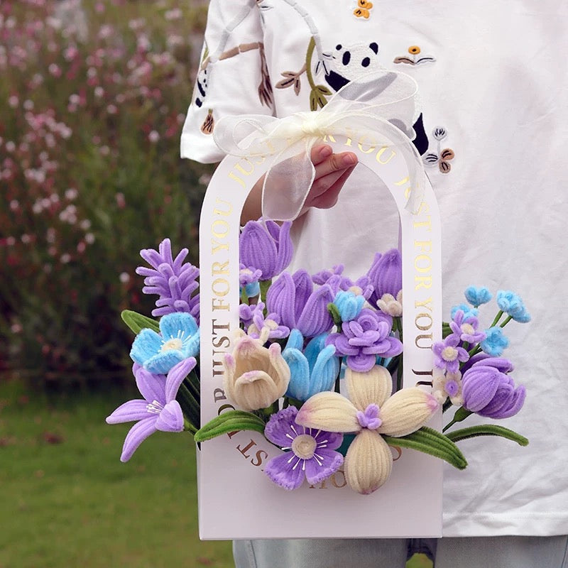 Twisted Chenille Stick Flower Bouquet Workshop