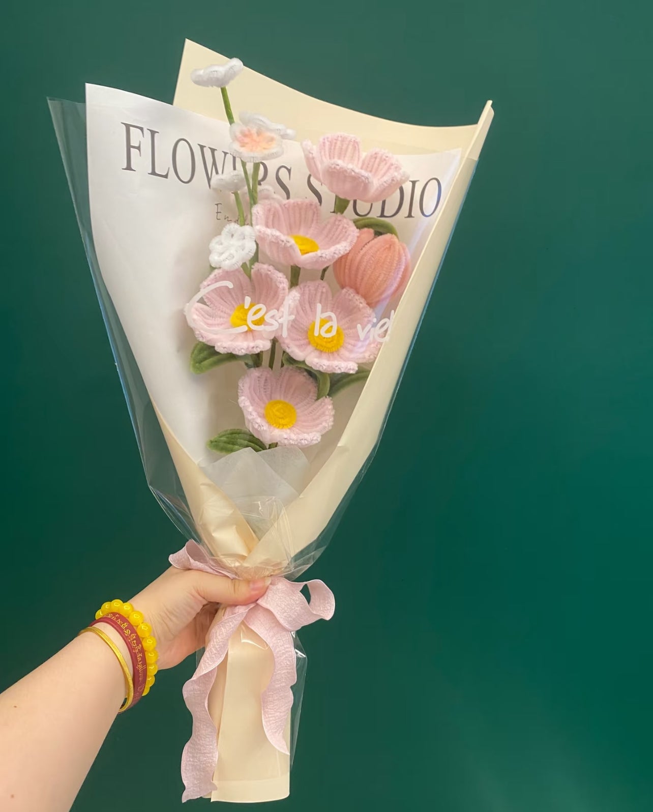 Twisted Chenille Stick Flower Bouquet Workshop