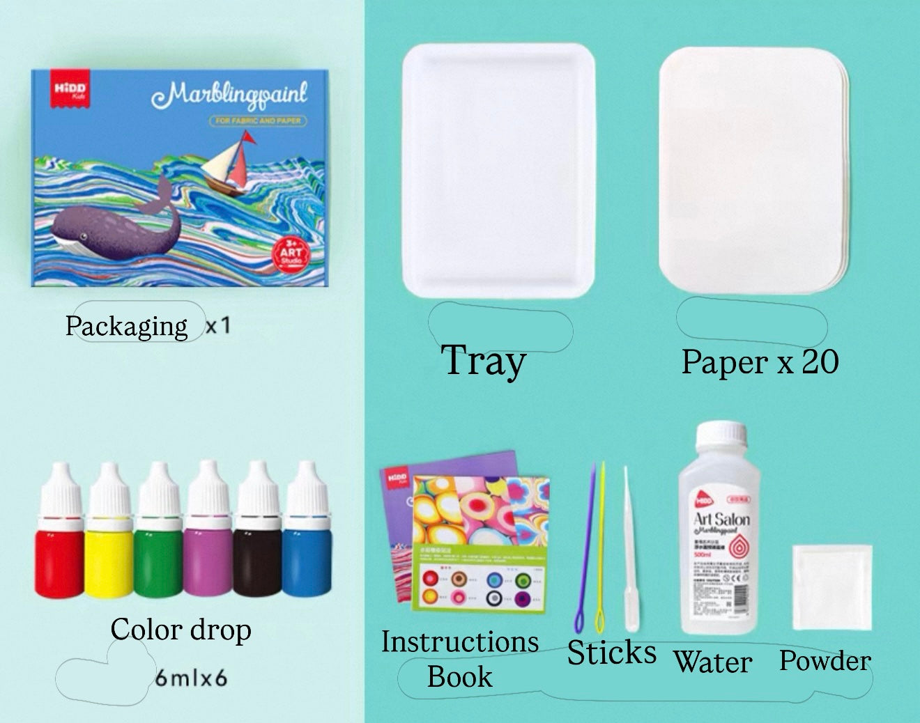 Marbling Paint Color Set